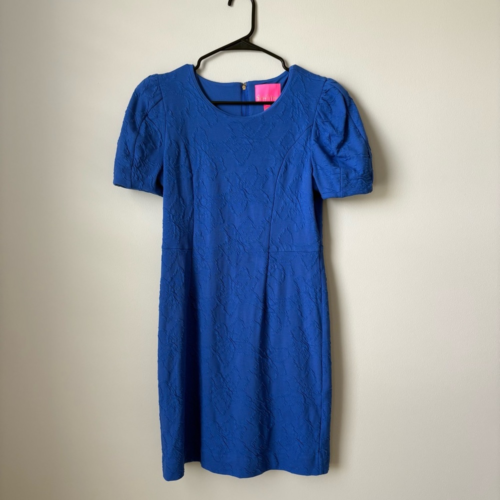 Lilly Pulitzer Emilie Short Sleeve Shift Dress Blue Dress size 6